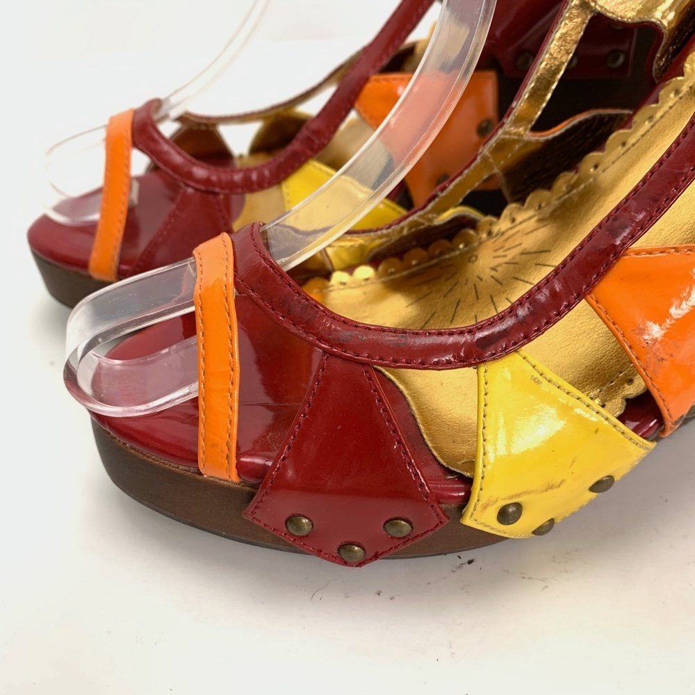 NAUGHTY MONKEY Wedge Patent Leather Heels Shoes 9 - Picture 9 of 16